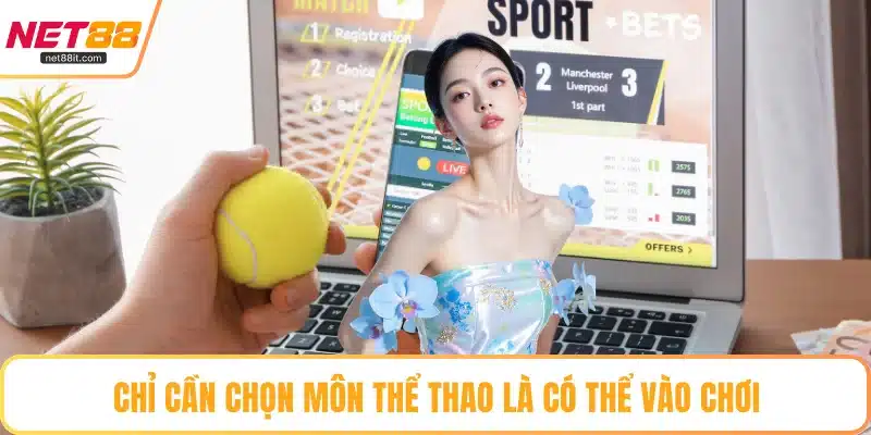 Chỉ cần chọn môn thể thao là có thể vào chơi